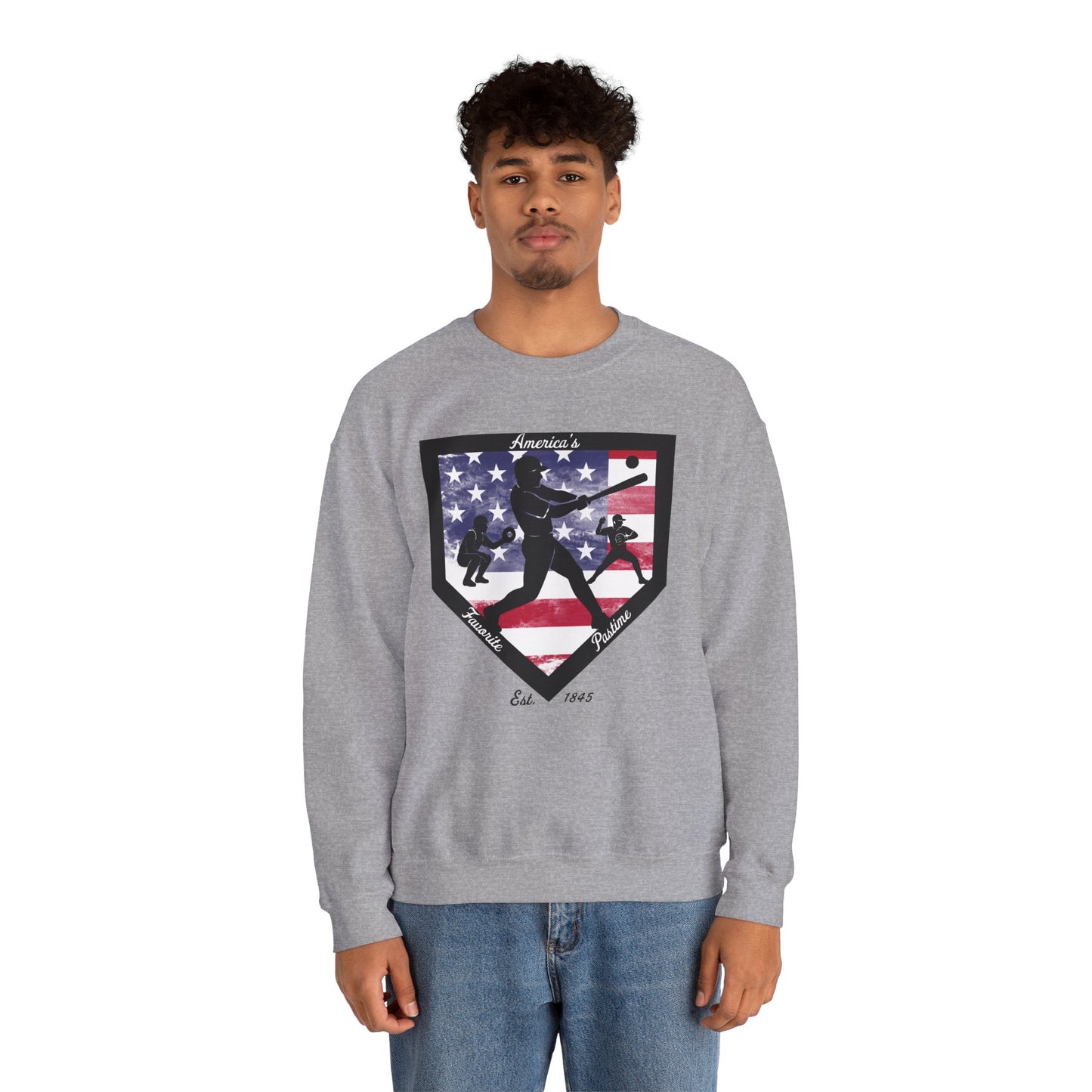 Baseball Home Plate Sweatshirt – America's Favorite Pastime Sweatshirt