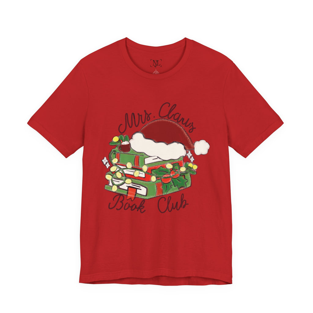 Mrs. Claus Book Club Short Sleeve Christmas Tee