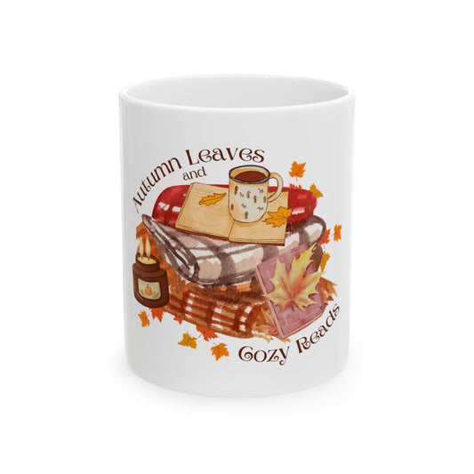 Autumn Leaves & Cozy Reads Ceramic Mug