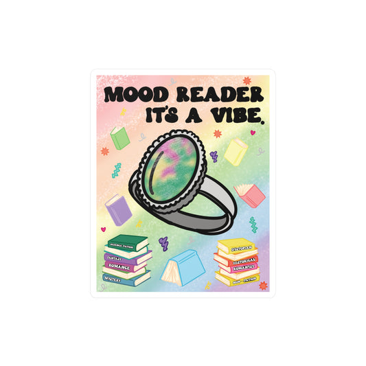 Mood Reader It's a Vibe. Sticker —  Kiss-Cut Vinyl Decal (with Genres)