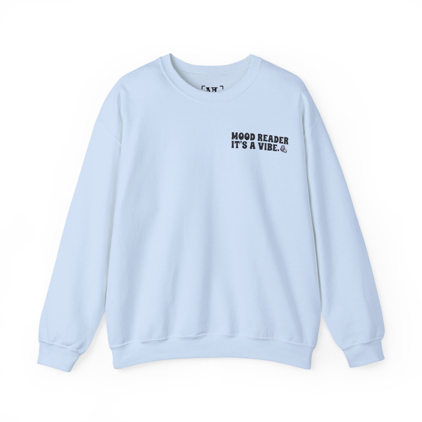 "Mood Reader It's a Vibe" - Cozy Bookish Graphic Sweatshirt (Black Text)