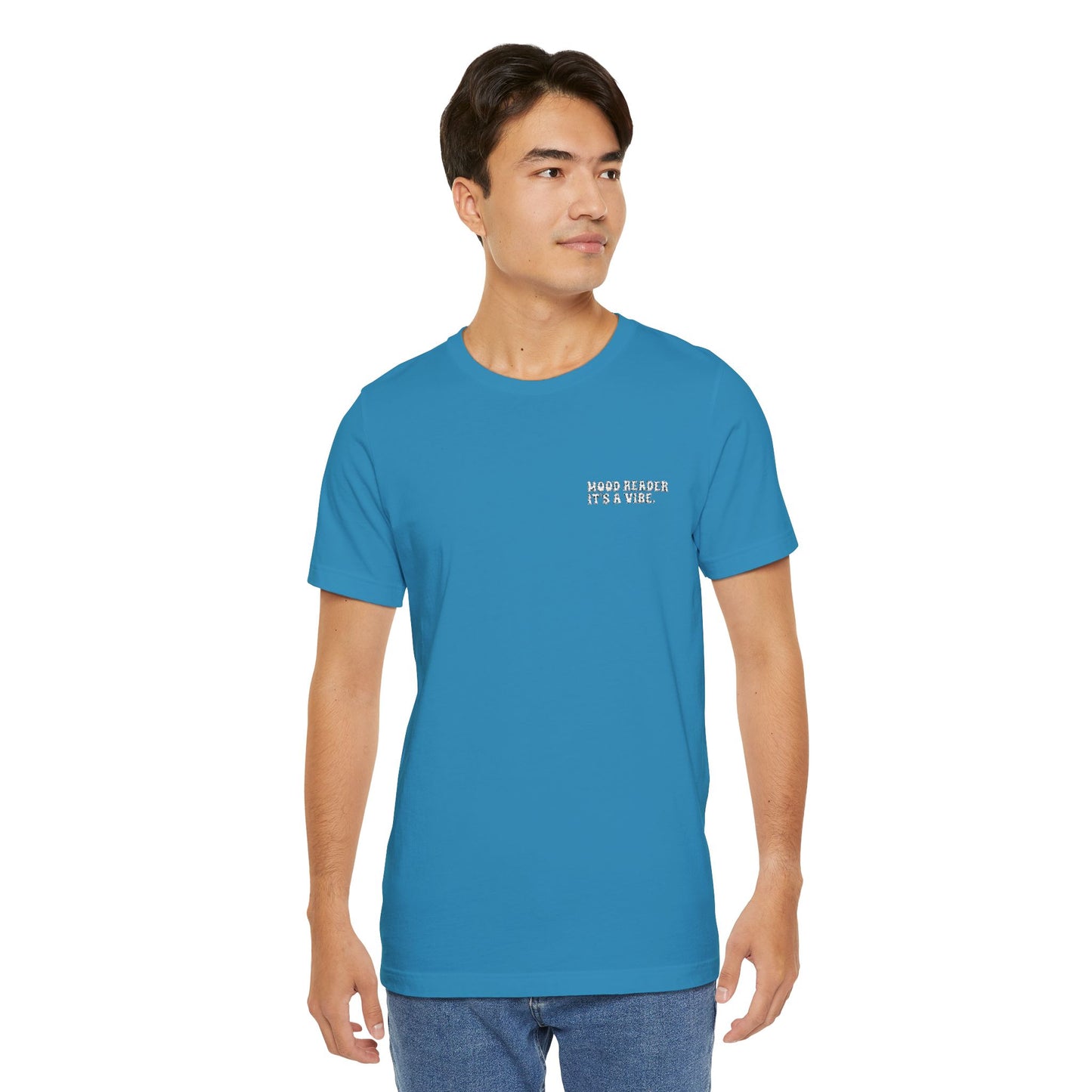 "Mood Readers. It's a Vibe." - Embroidered Literary Tee (White Text)