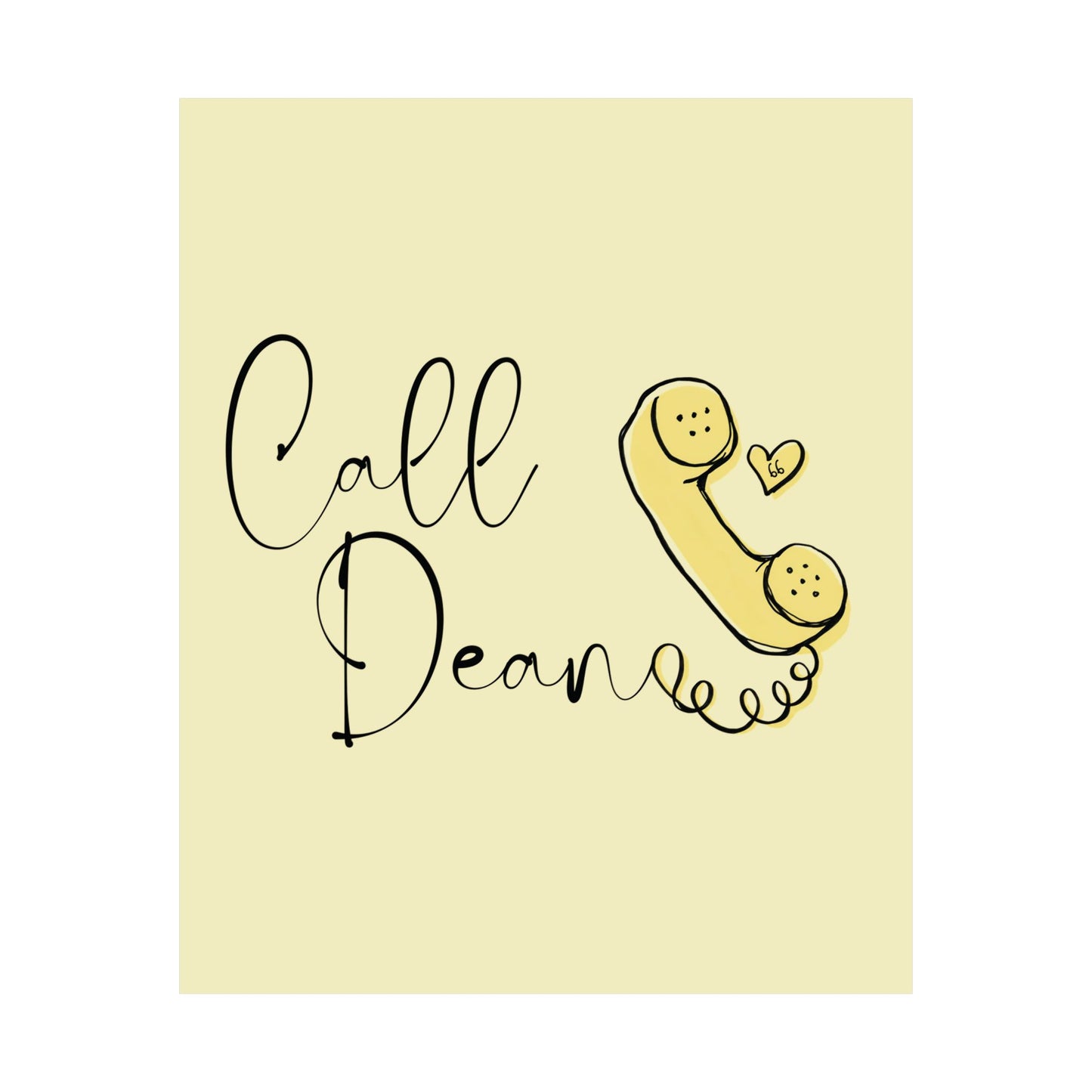 Call Dean - Hockey Romance Inspired Wall Art