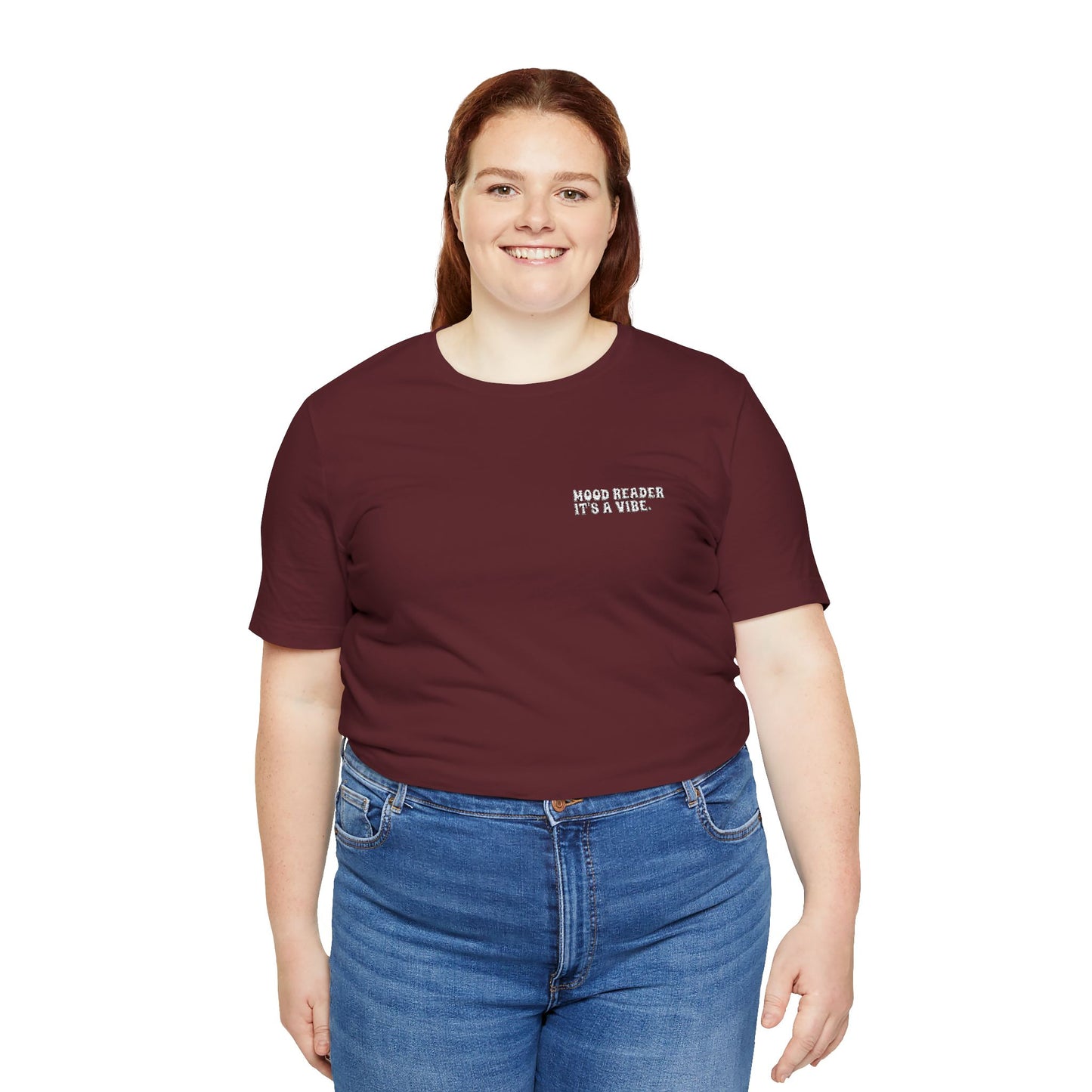 "Mood Readers. It's a Vibe." - Embroidered Literary Tee (White Text)