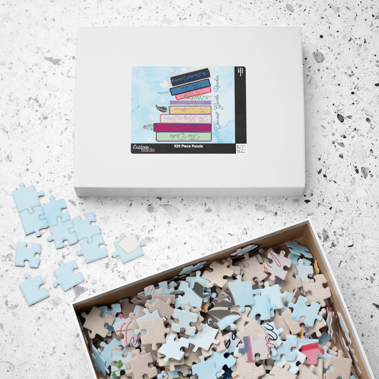 Dearest Gentle Reader Book Stack - Regency Romance Inspired Jigsaw Puzzle