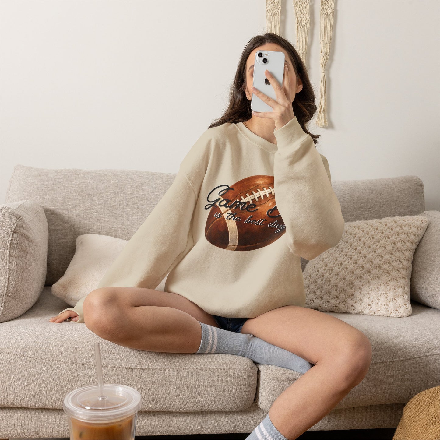 Game Day Is The Best Day Football Crewneck Sweatshirt