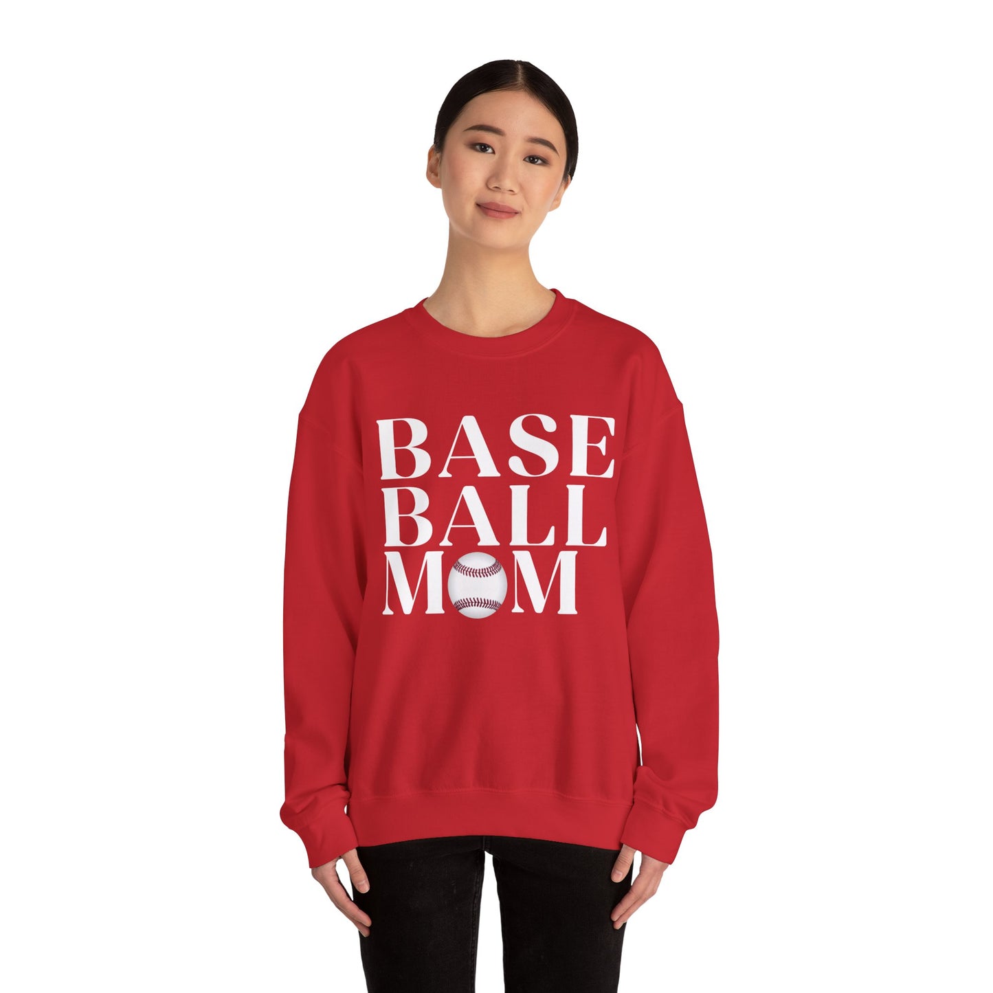 Baseball Mom Crewneck Sweatshirt - Baseball Graphic Pullover for Moms