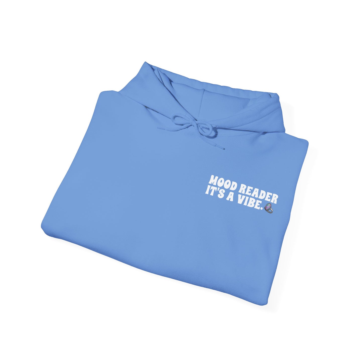 Mood Reader It's a Vibe Book Lover Pullover Graphic Hoodie (White Text)