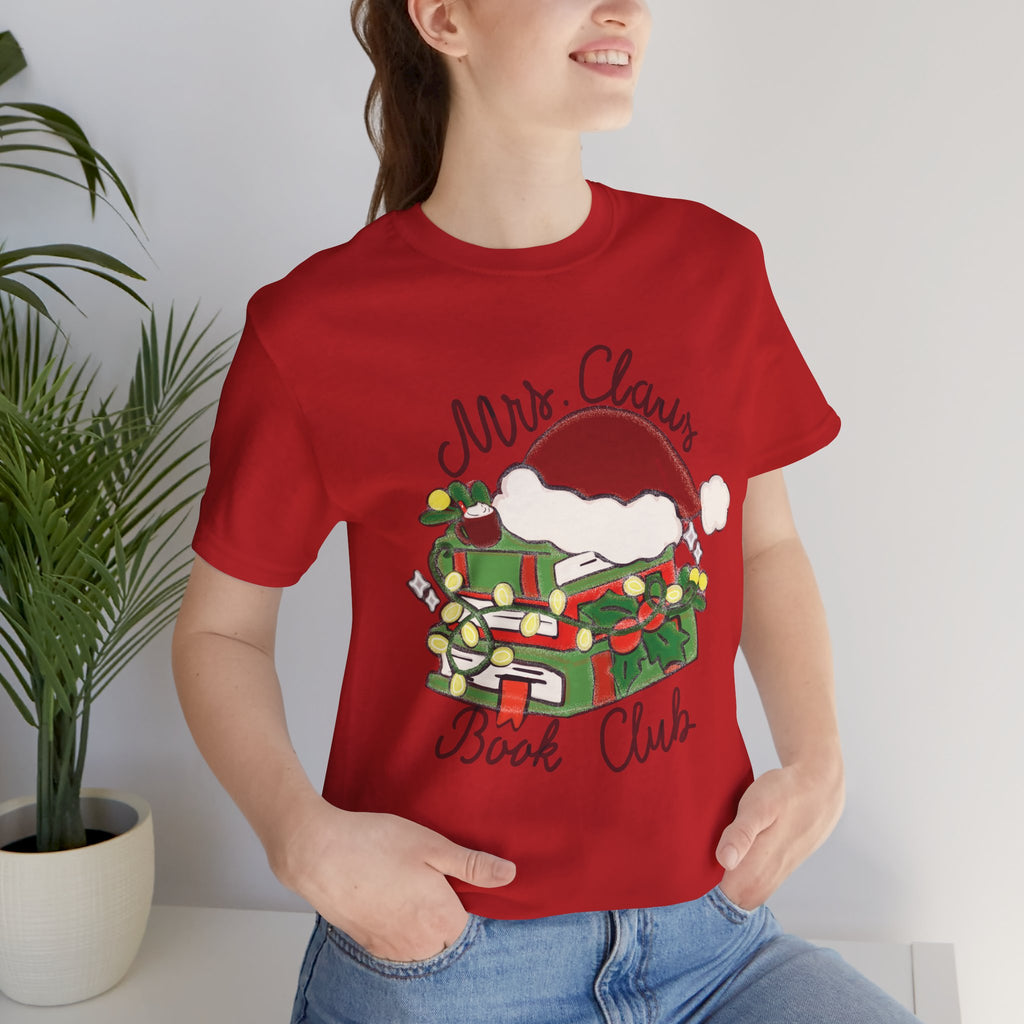 Mrs. Claus Book Club Short Sleeve Christmas Tee