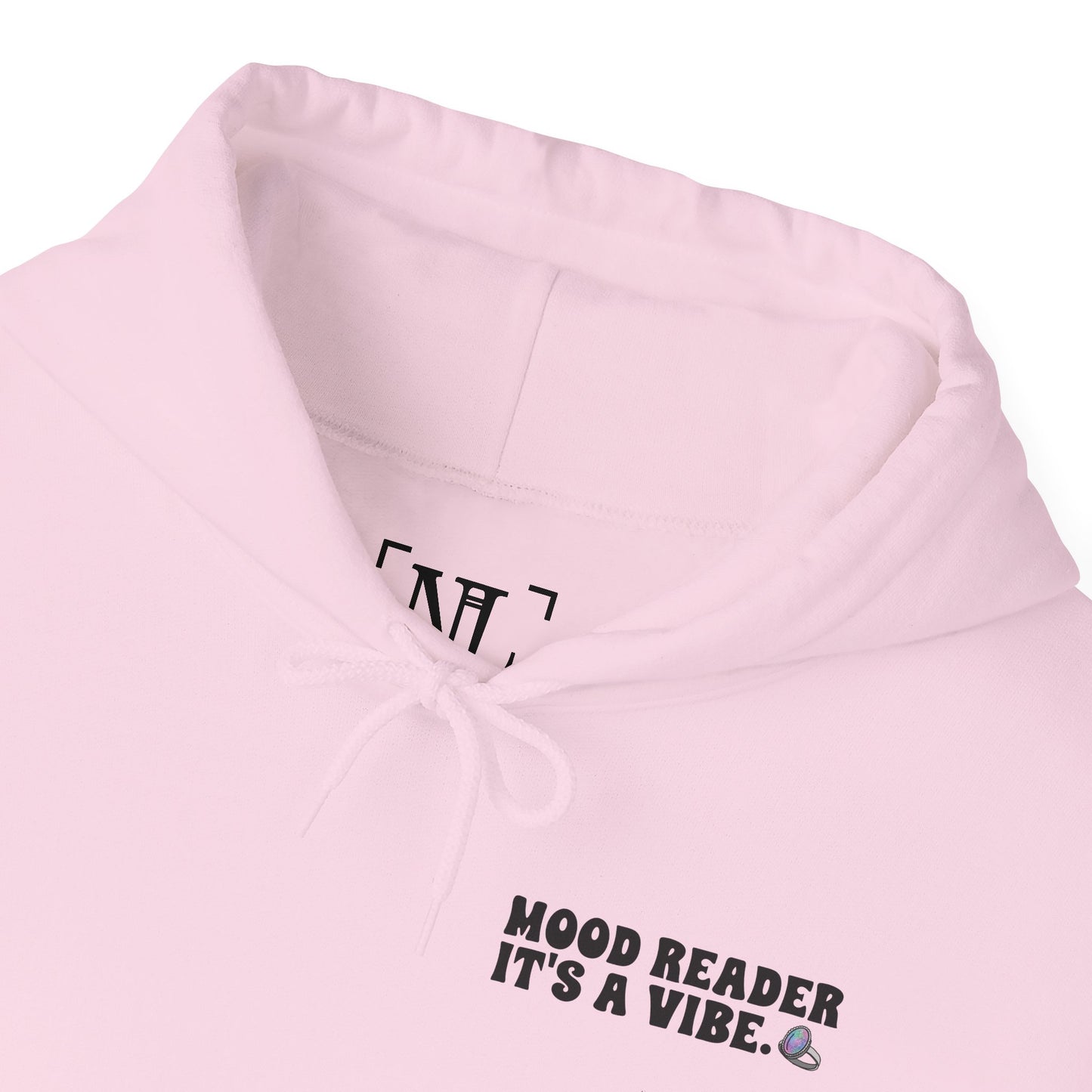Mood Reader It's a Vibe Book Lover Pullover Graphic Hoodie (Black Text)