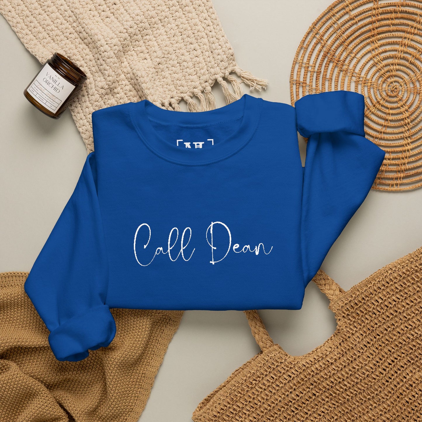 Call Dean - Hockey Romance Inspired Embroidered Sweatshirt