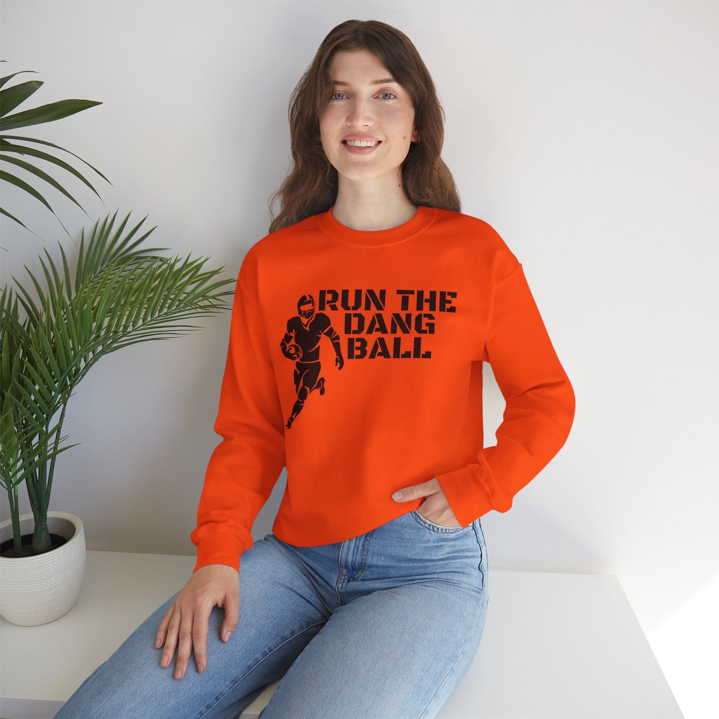 Football 'Run the Dang Ball' Crewneck Sweatshirt