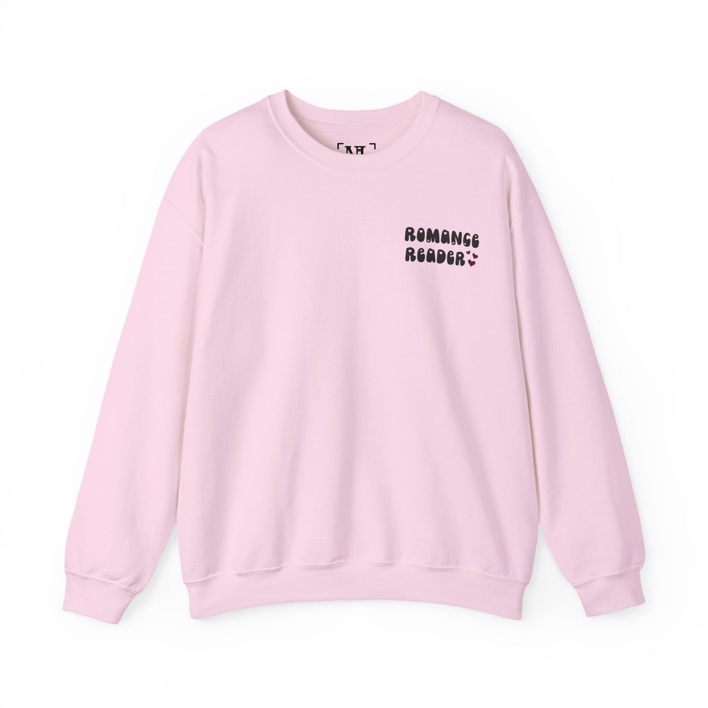Romance Reader Crewneck Sweatshirt — Cozy Book Lover Pullover (Black Text)