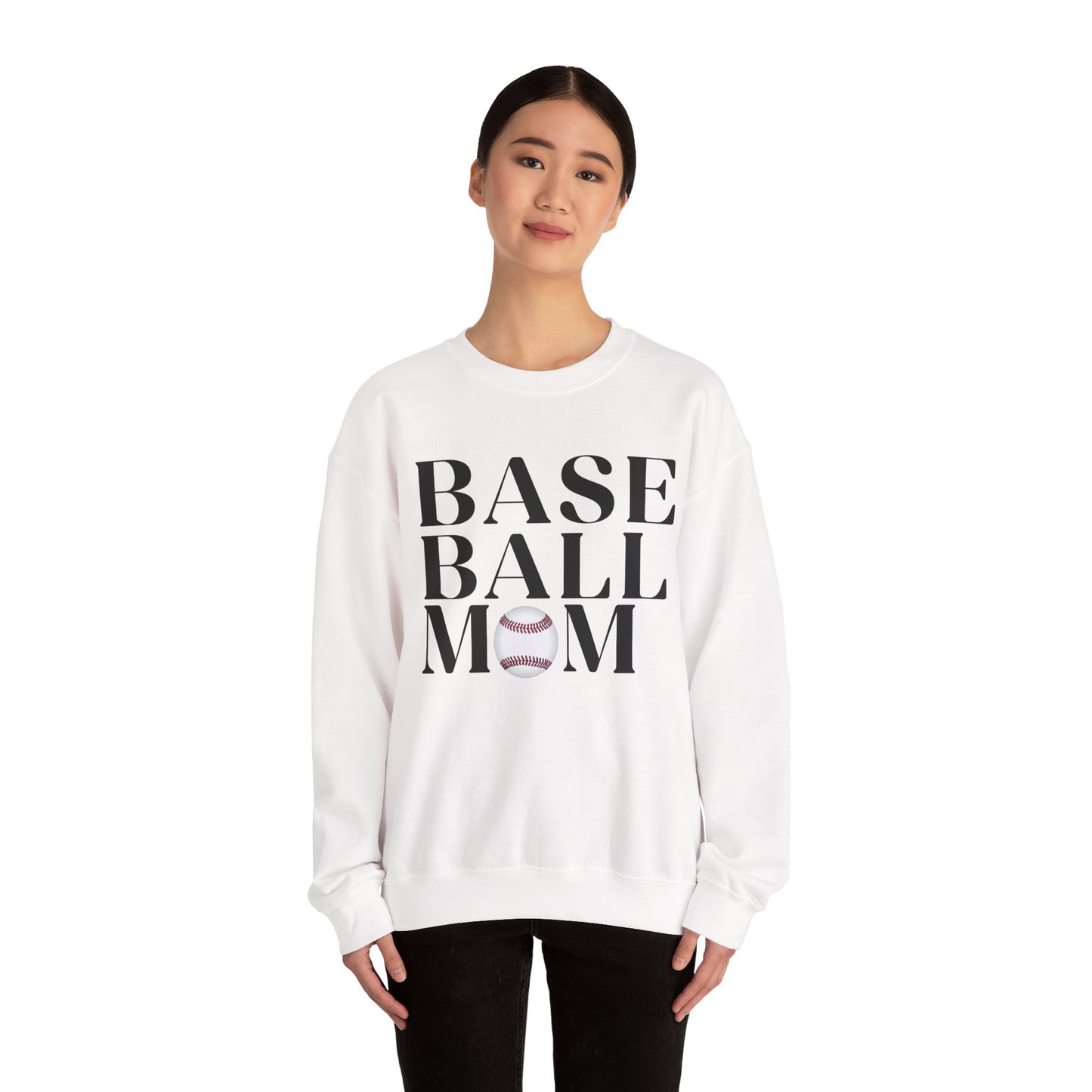 Baseball Mom Crewneck Sweatshirt - Baseball Graphic Pullover for Moms