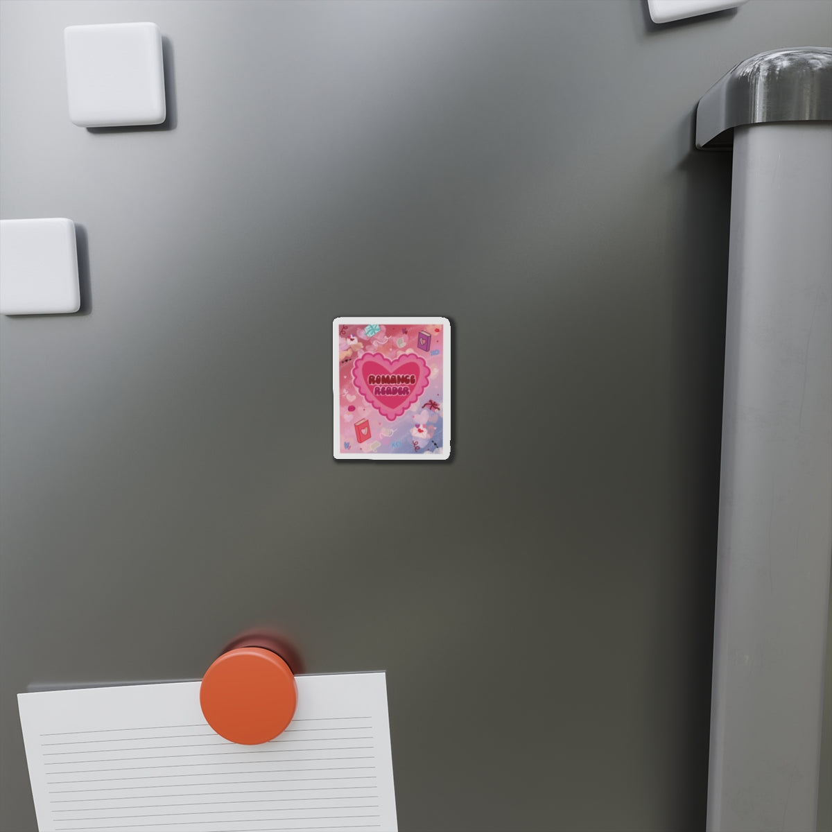 Romance Reader Heart Die-Cut Magnet — Cute Valentine’s Book Lover Gift