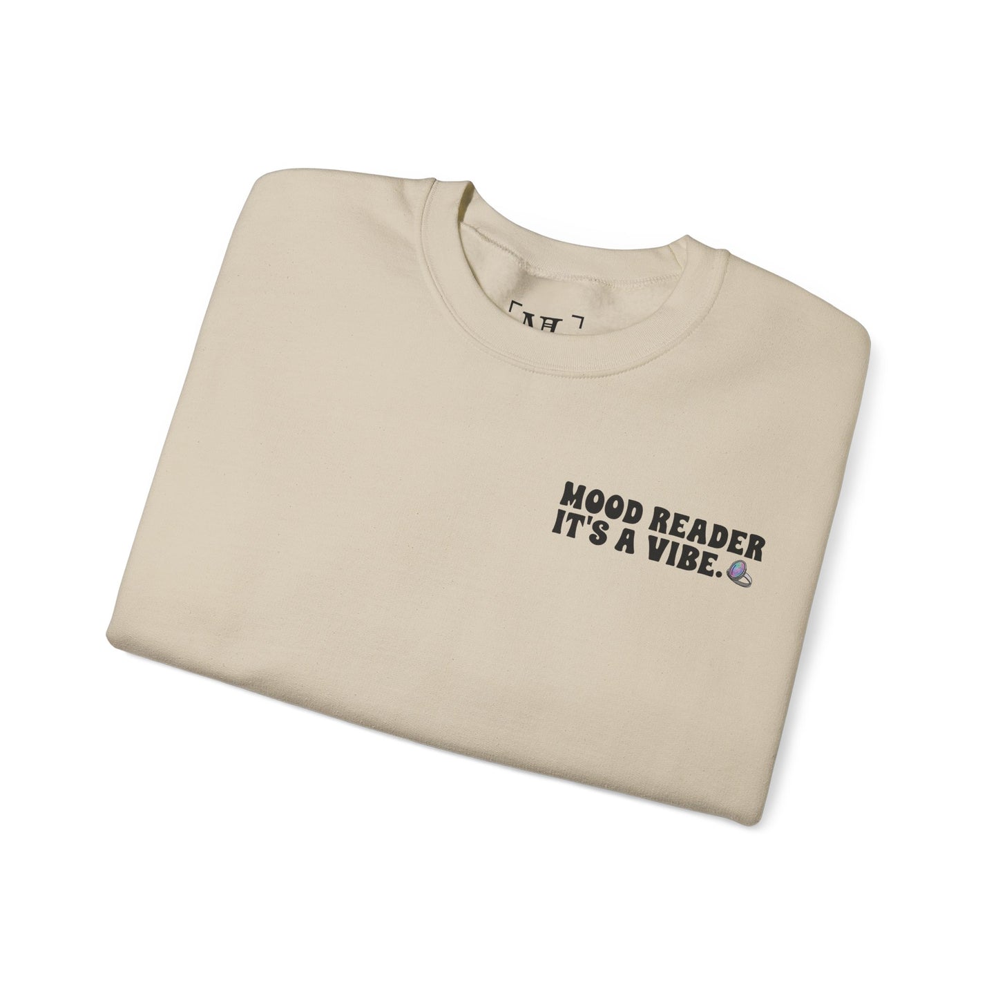 "Mood Reader It's a Vibe" - Cozy Bookish Graphic Sweatshirt (Black Text)