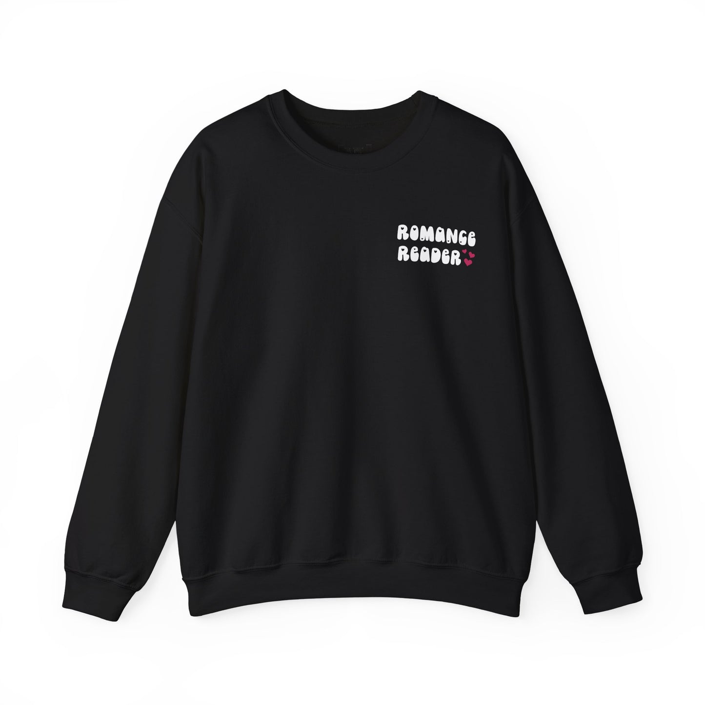 Romance Reader Crewneck Sweatshirt — Cozy Book Lover Pullover (White Text)