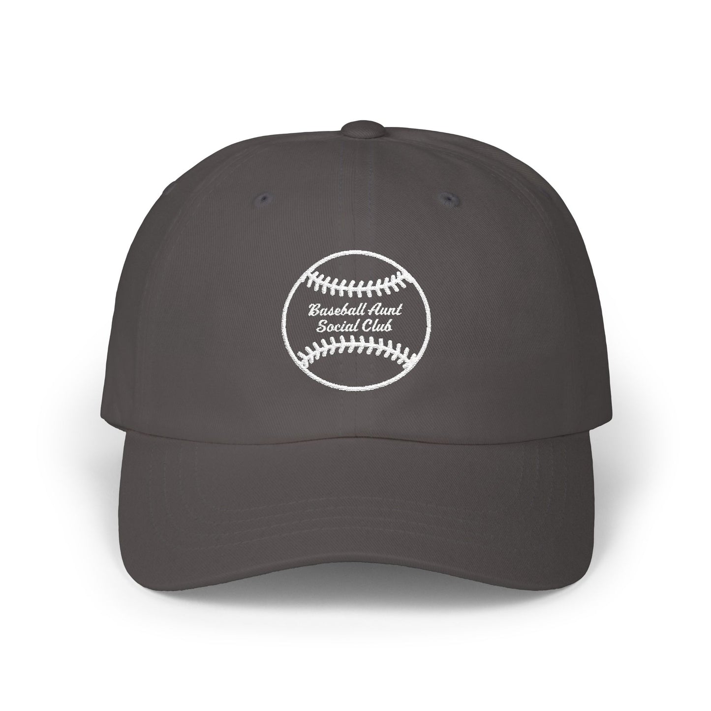 Baseball Aunt Social Club - Dad Cap White Embroidered