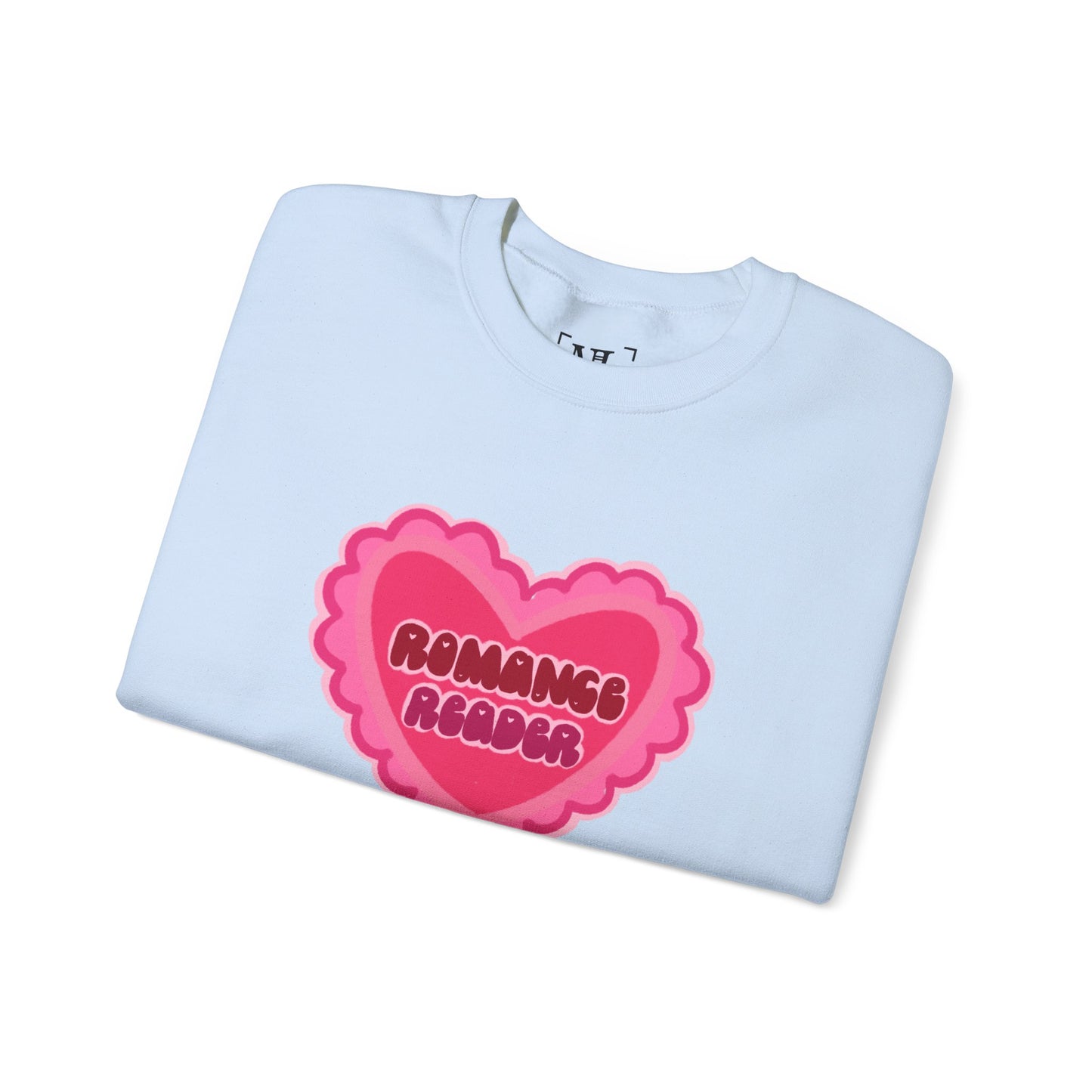 Romance Reader Heart Logo - Cozy Bookish Crewneck Sweatshirt