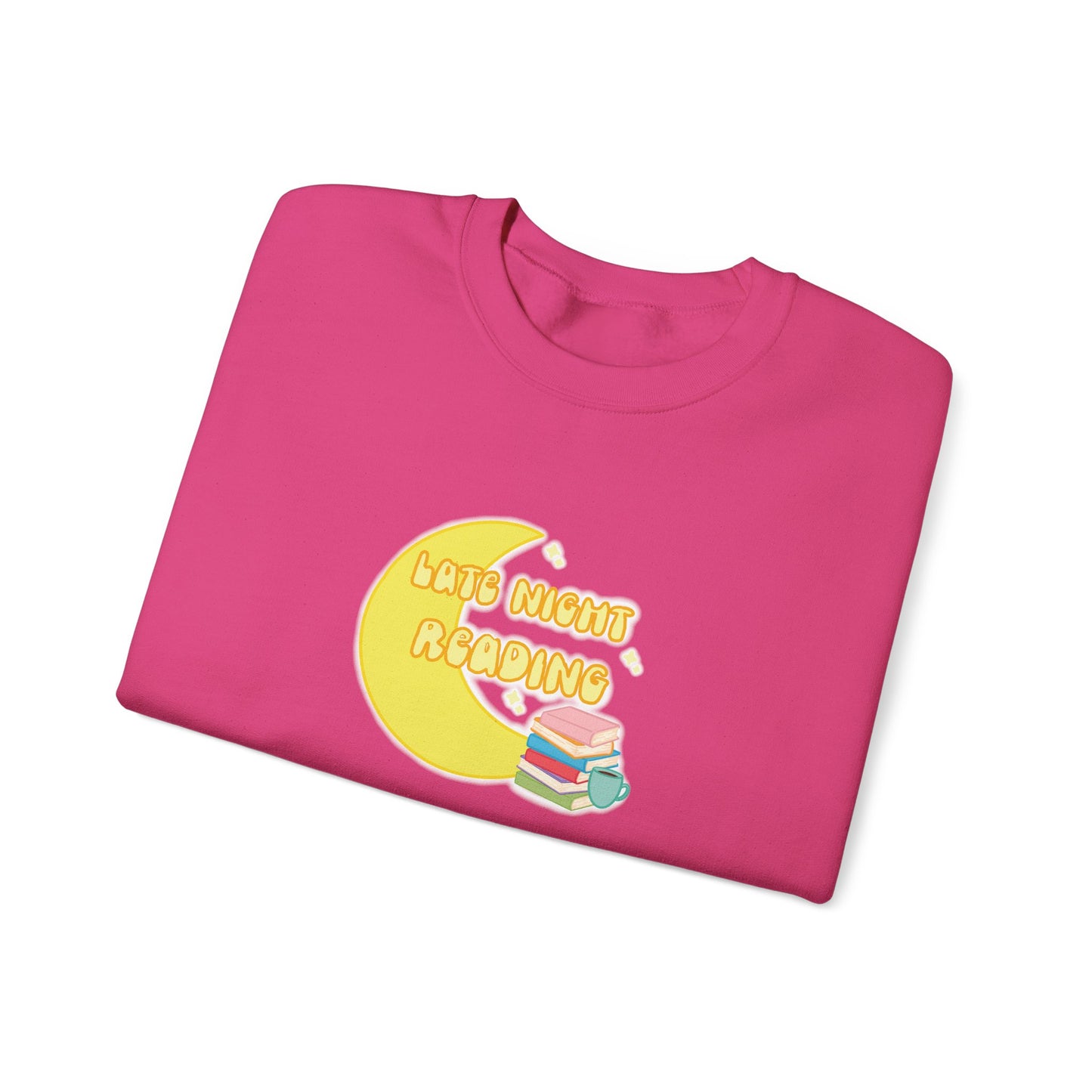 "Late Night Reading" - Cozy Crewneck Heavy Blend Sweatshirt
