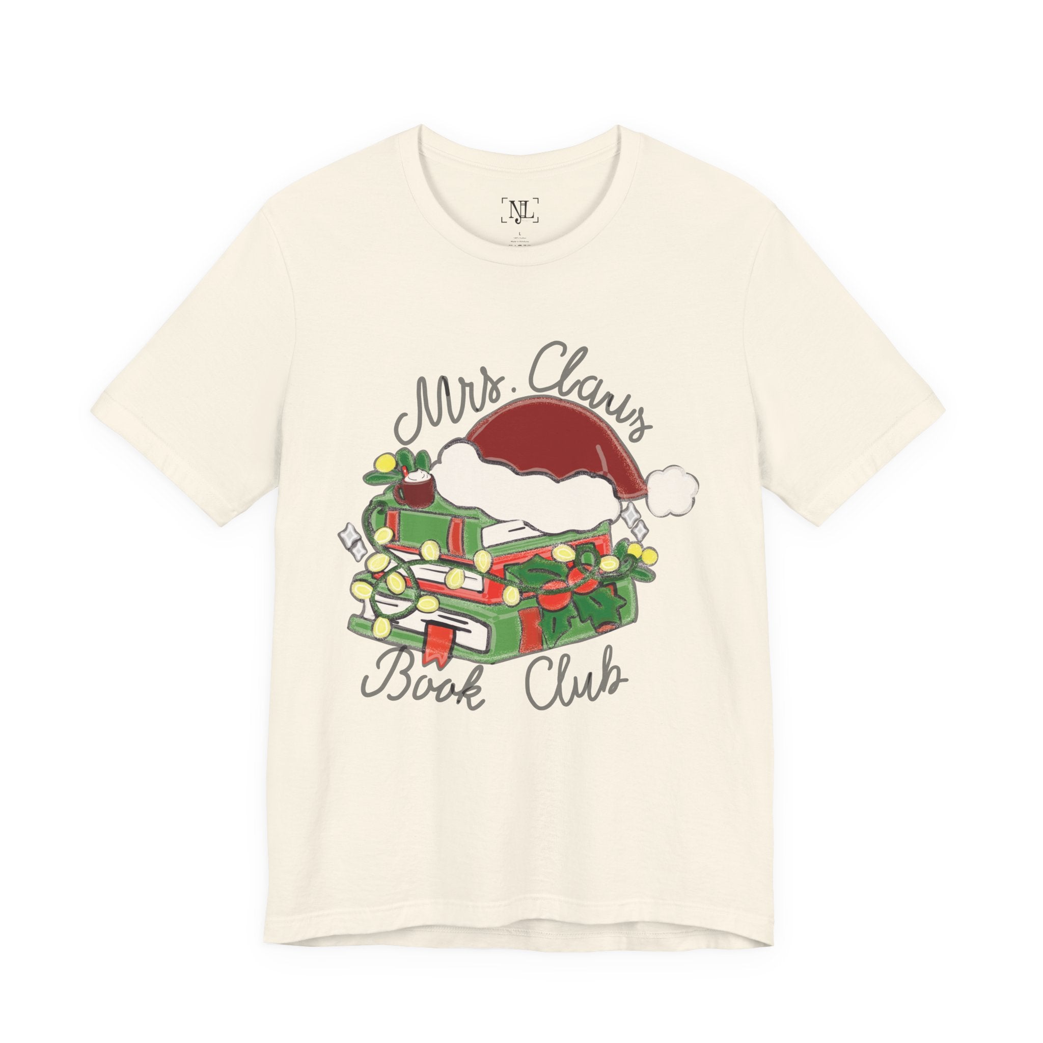 Mrs. Claus Book Club Short Sleeve Christmas Tee