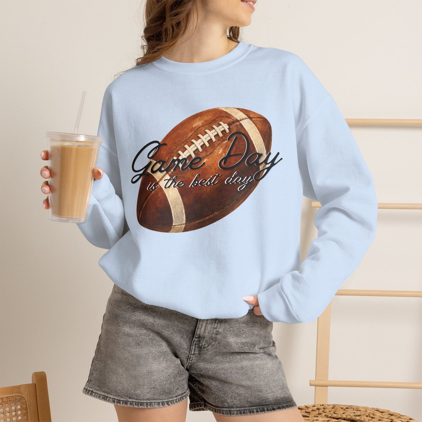 Game Day Is The Best Day Football Crewneck Sweatshirt