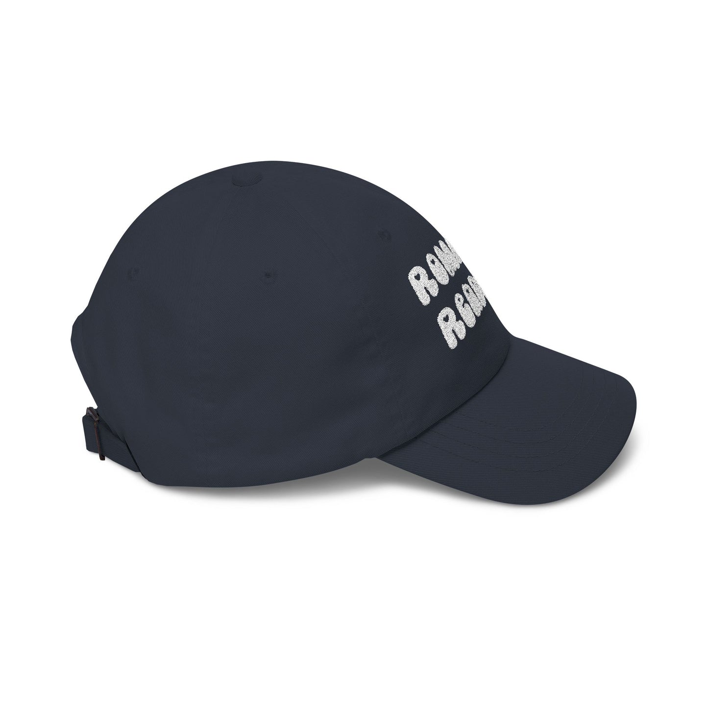"Romance Reader" - Embroidered Literary Dad Cap (White Text with Maroon Hearts)