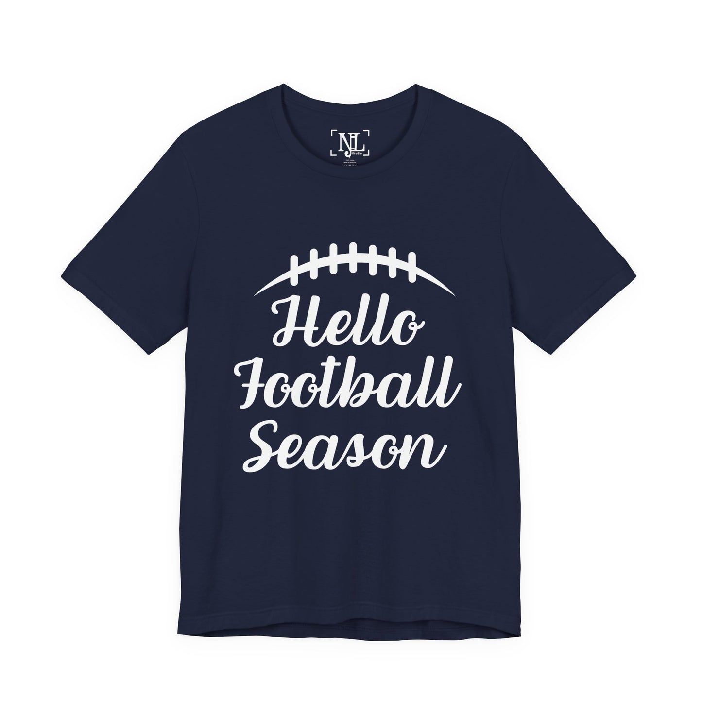 Hello Football Season - Graphic Tee (White Text)