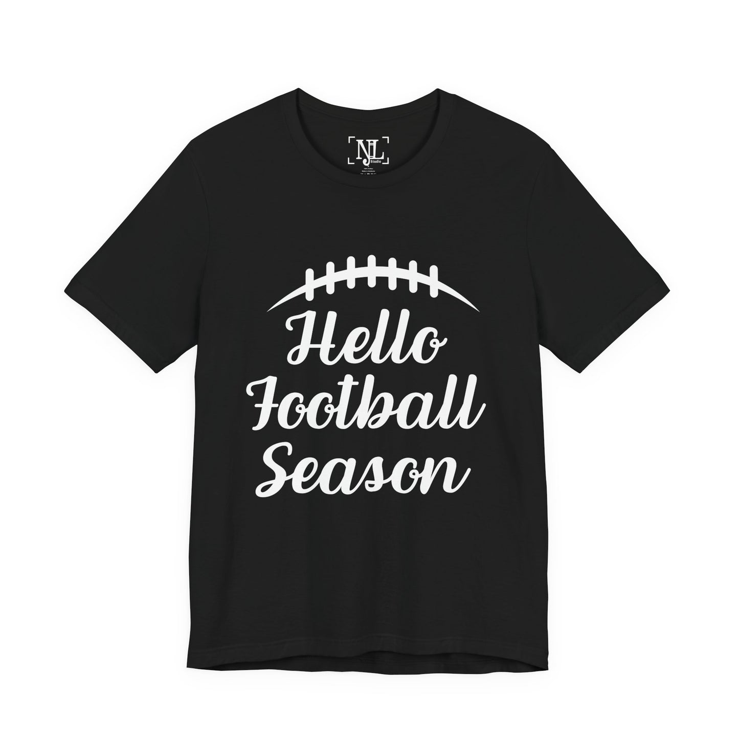 Hello Football Season - Graphic Tee (White Text)