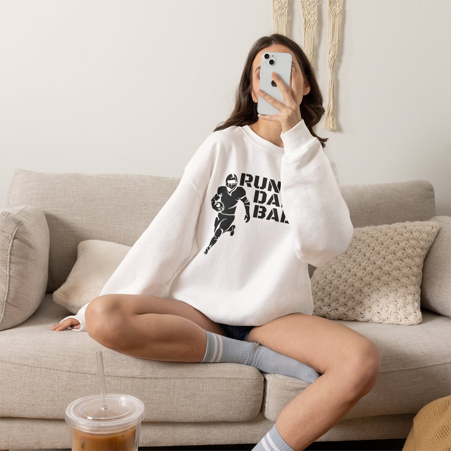 Football 'Run the Dang Ball' Crewneck Sweatshirt