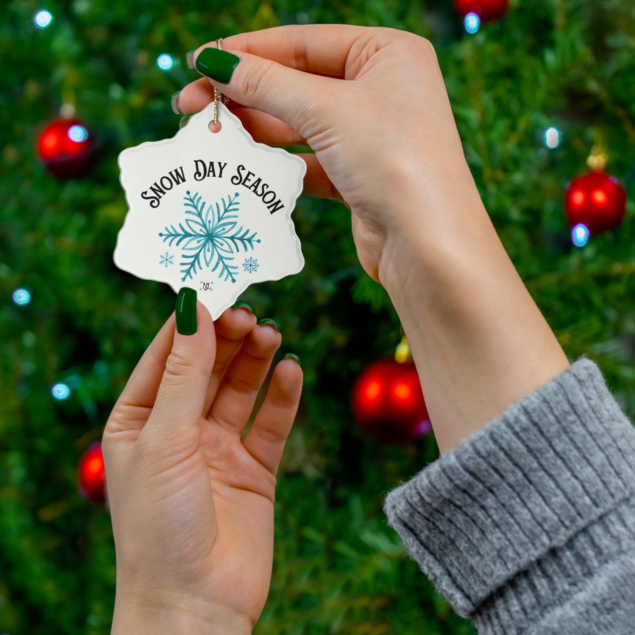 Snow Day Season - Ceramic Ornament