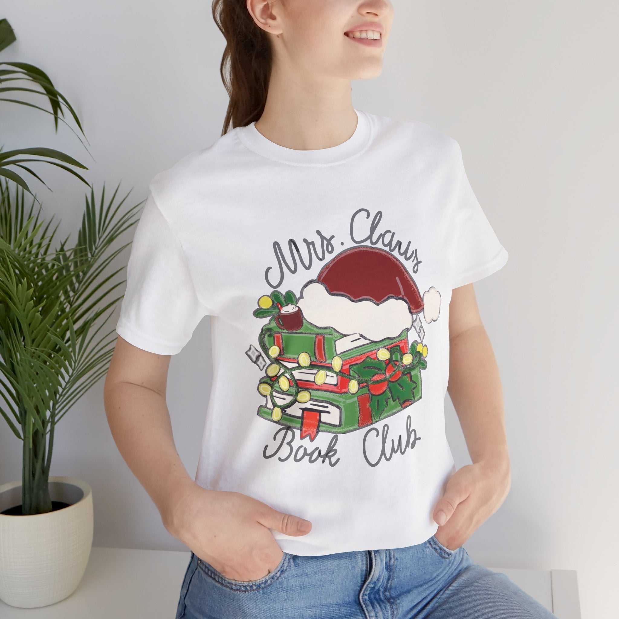 Mrs. Claus Book Club Short Sleeve Christmas Tee