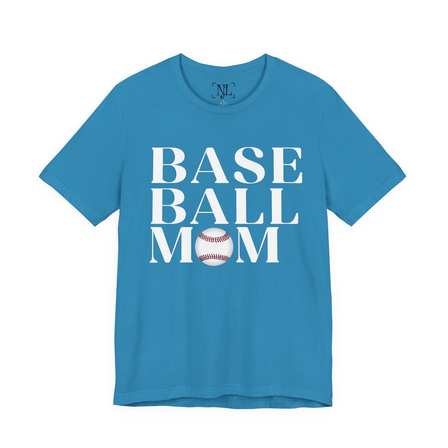 Baseball Mom T-Shirt – Retro Script with Baseball Graphic