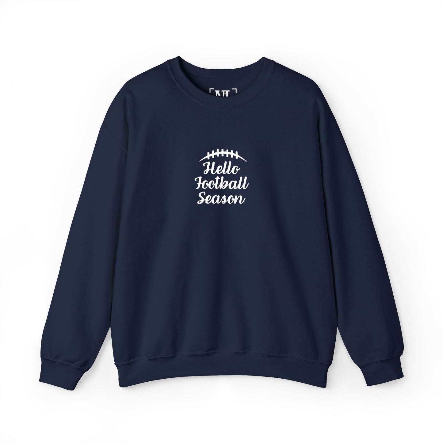 Hello Football Season Sweatshirt — Cozy Game Day Crewneck (White Text)