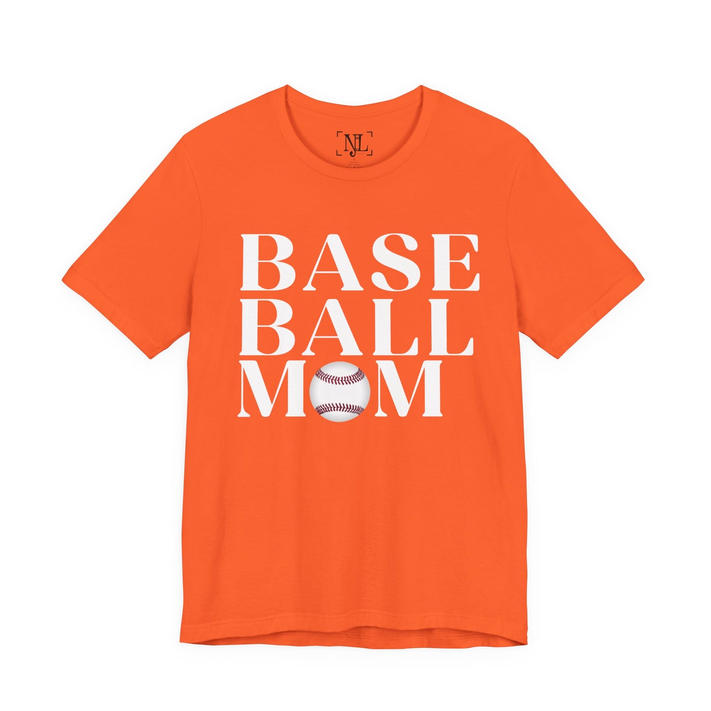 Baseball Mom T-Shirt – Retro Script with Baseball Graphic