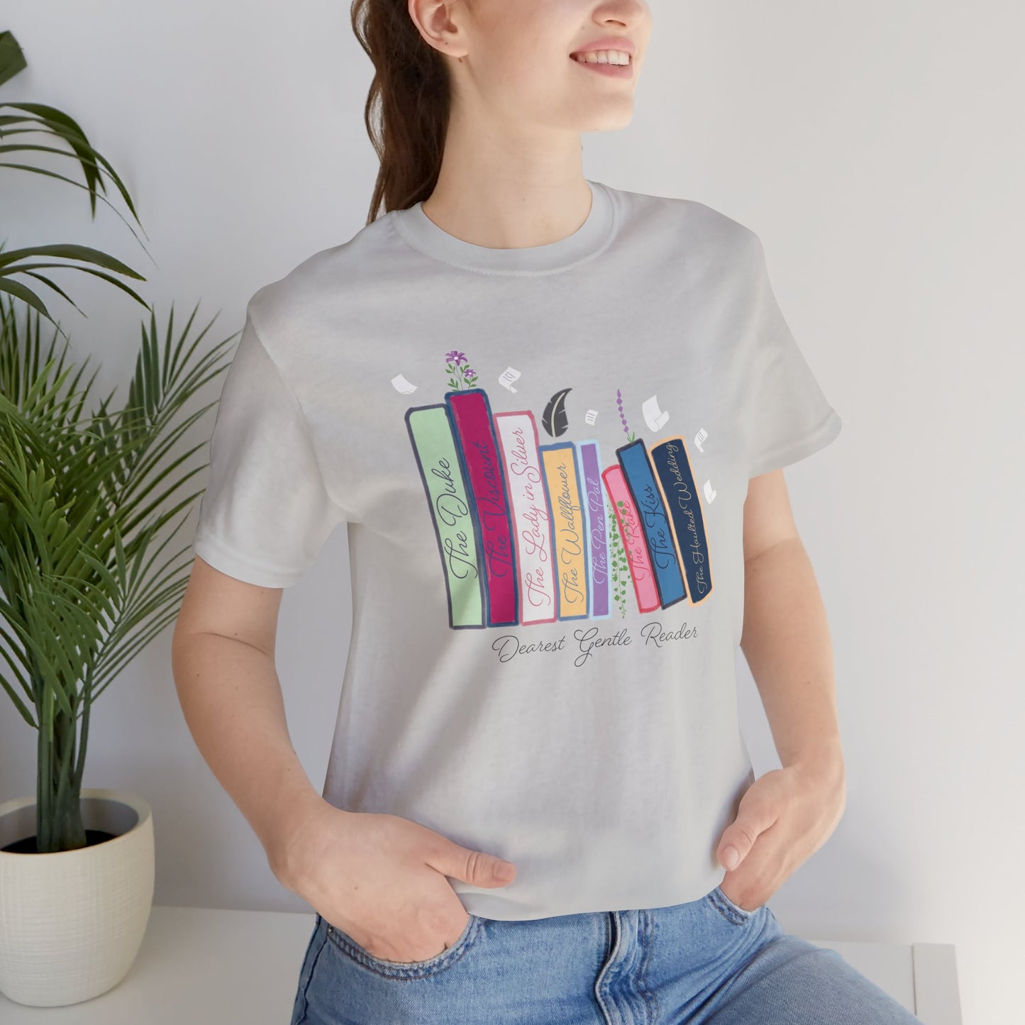 Dearest Gentle Reader Book Stack - Regency Romance Inspired Tee