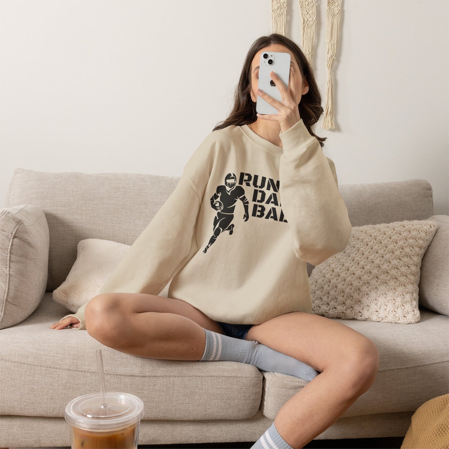 Football 'Run the Dang Ball' Crewneck Sweatshirt