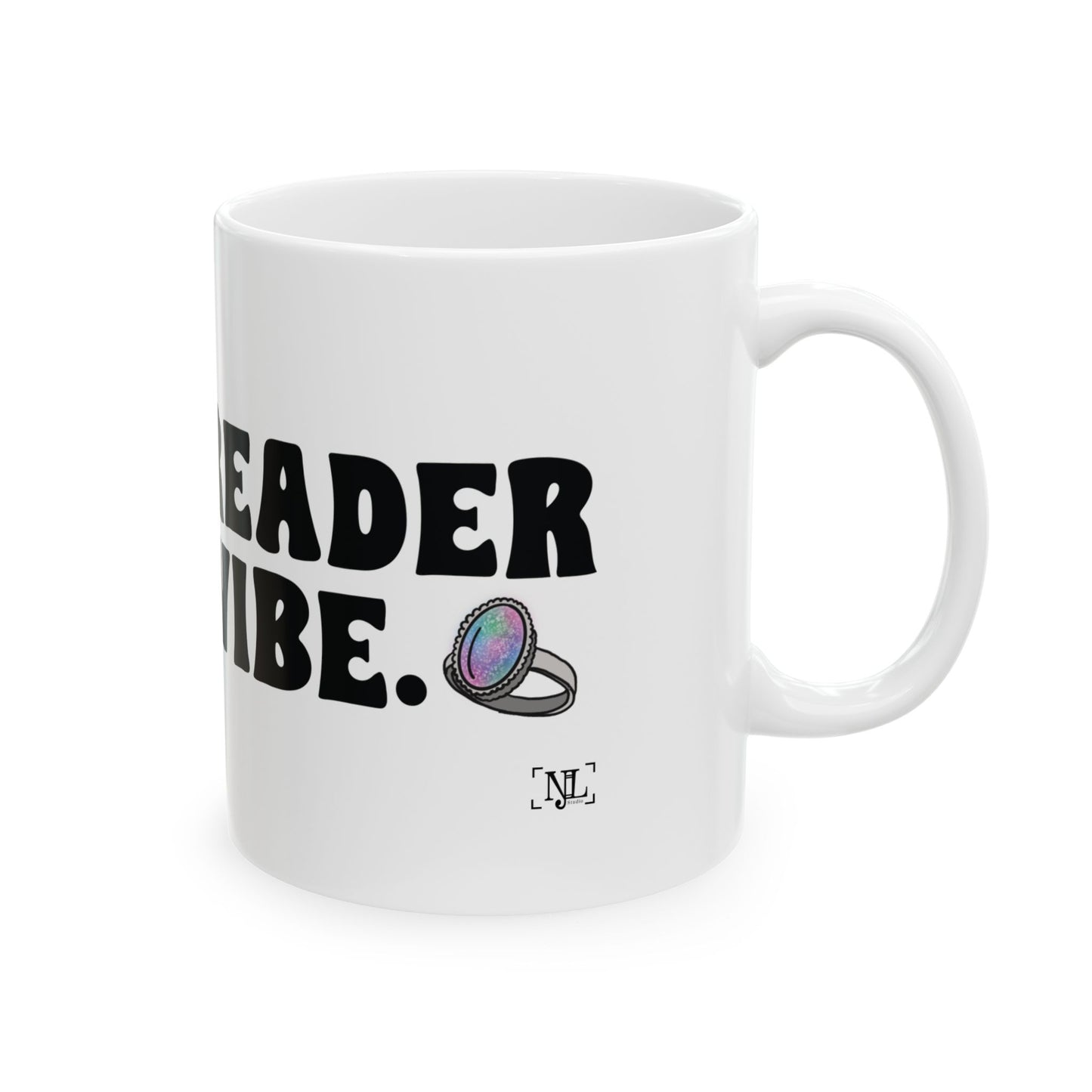 Mood Reader It's a Vibe Mug — Book Lover Ceramic Coffee Cup (11oz, 15oz)