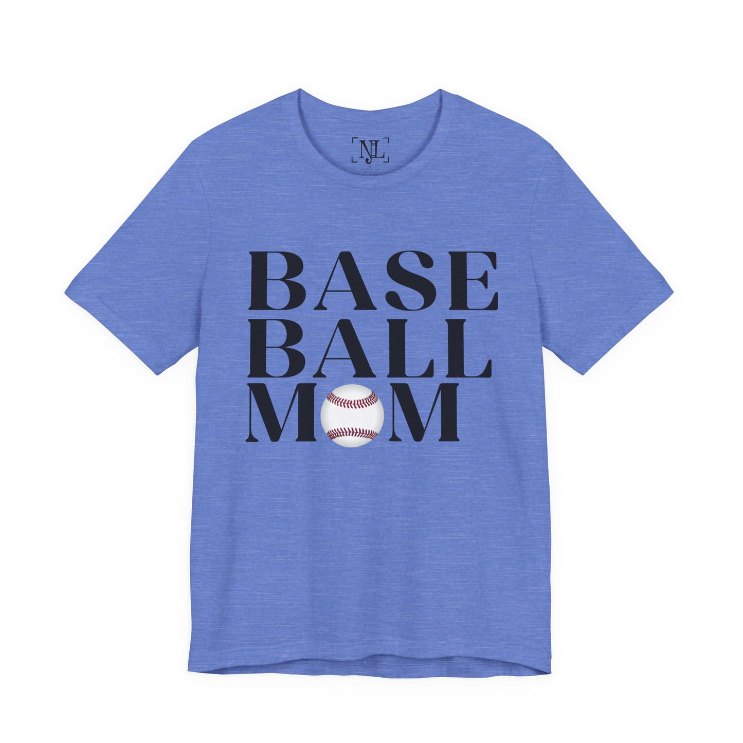 Baseball Mom T-Shirt – Retro Script with Baseball Graphic