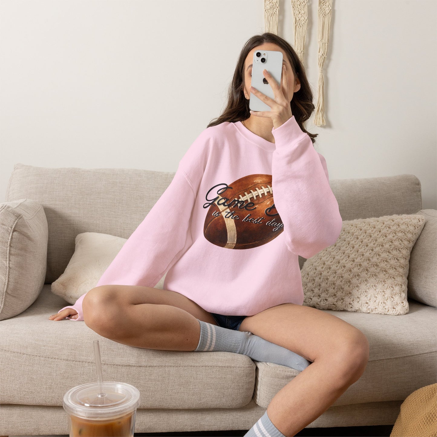 Game Day Is The Best Day Football Crewneck Sweatshirt