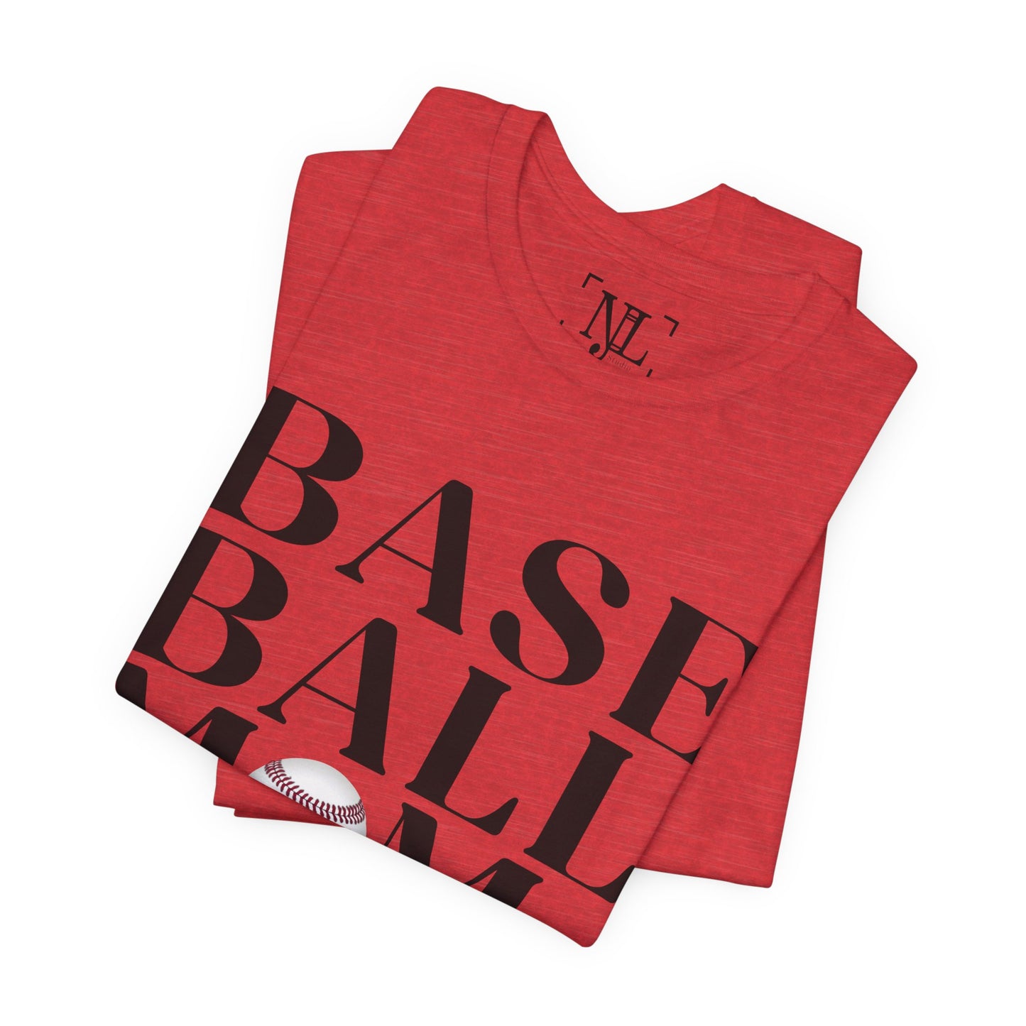 Baseball Mom T-Shirt – Retro Script with Baseball Graphic