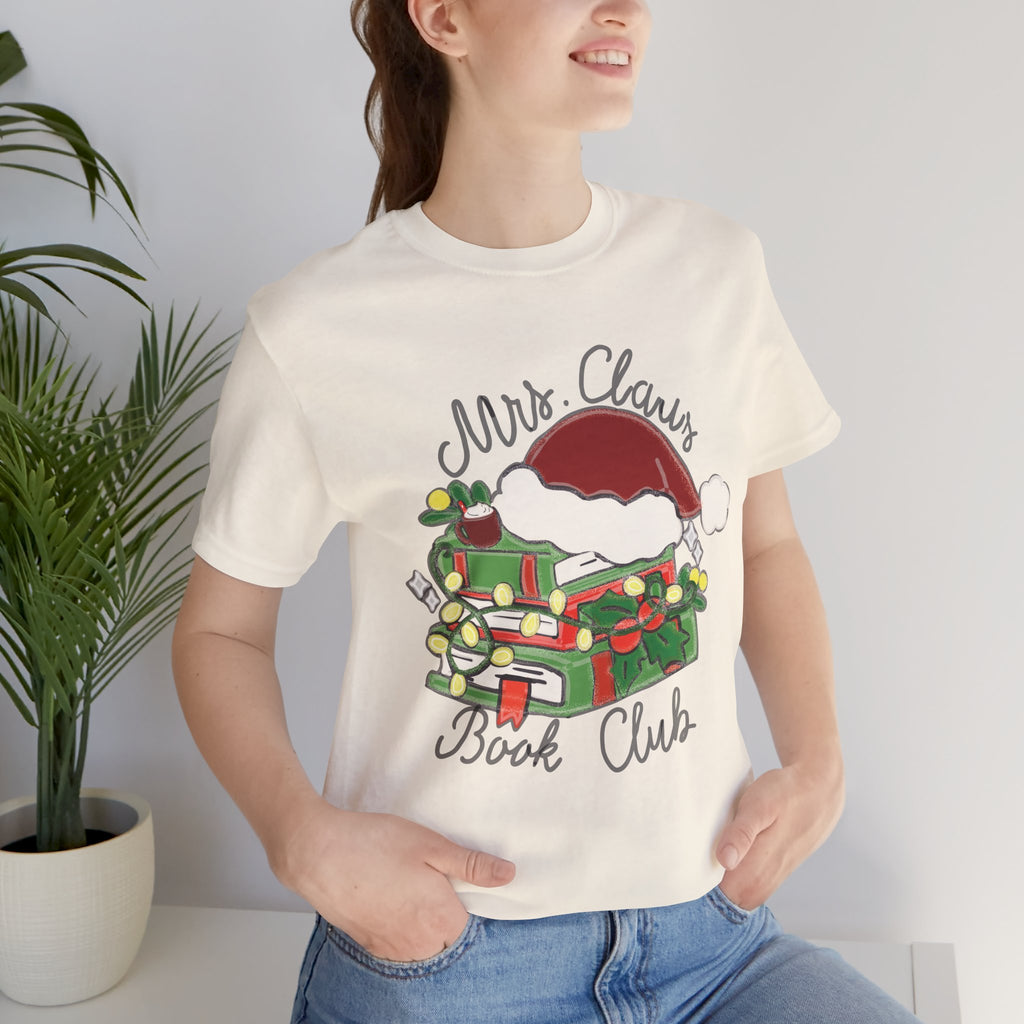 Mrs. Claus Book Club Short Sleeve Christmas Tee