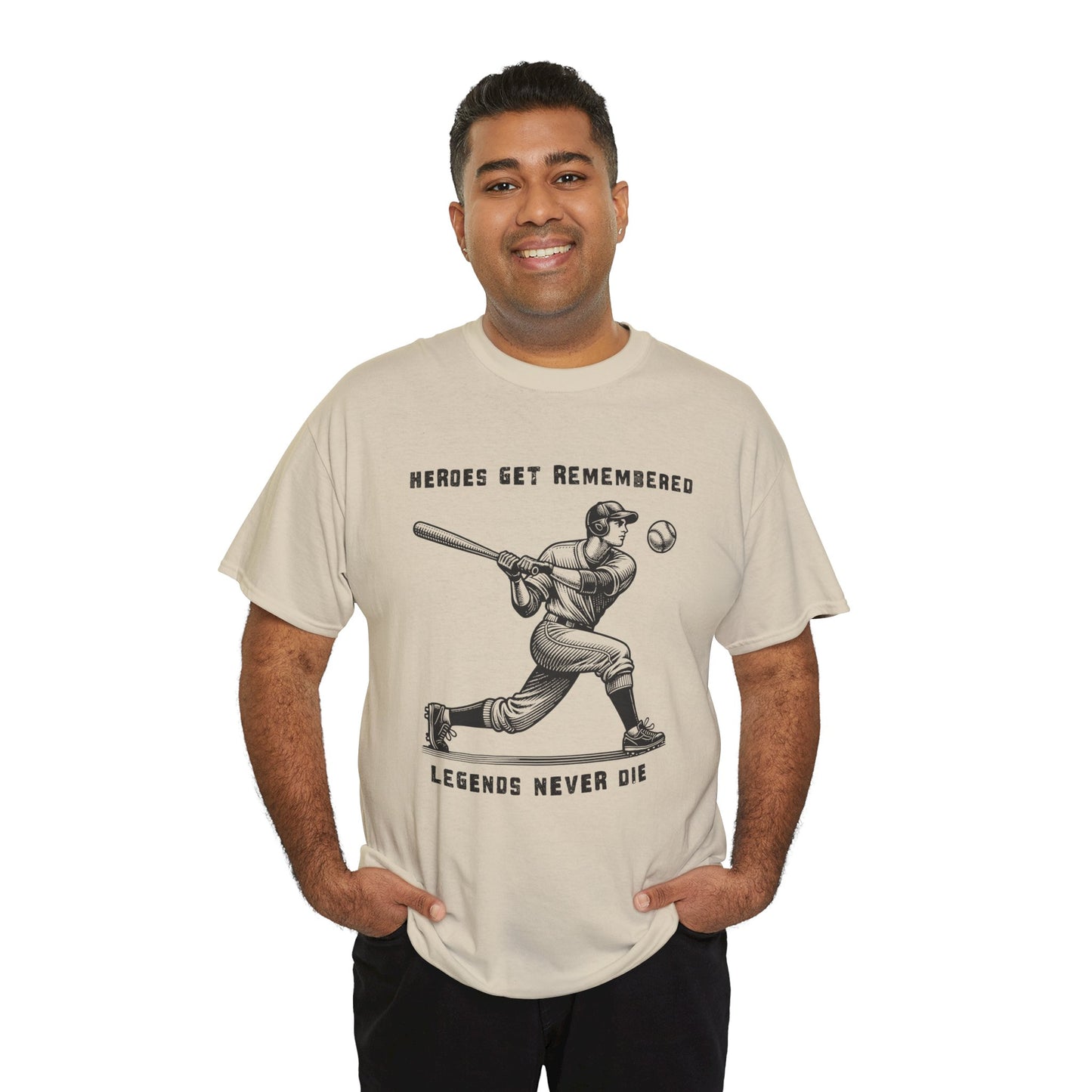 Baseball Legends T‑Shirt — "Heroes Get Remembered, Legends Never Die" Tribute Tee