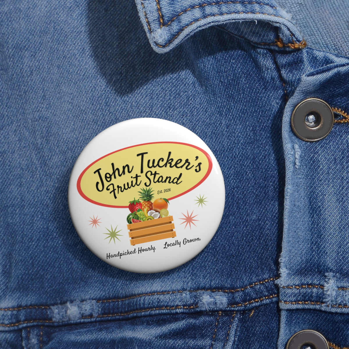 John Tucker's Fruit Stand - Hockey Romance Inspired Pin Button