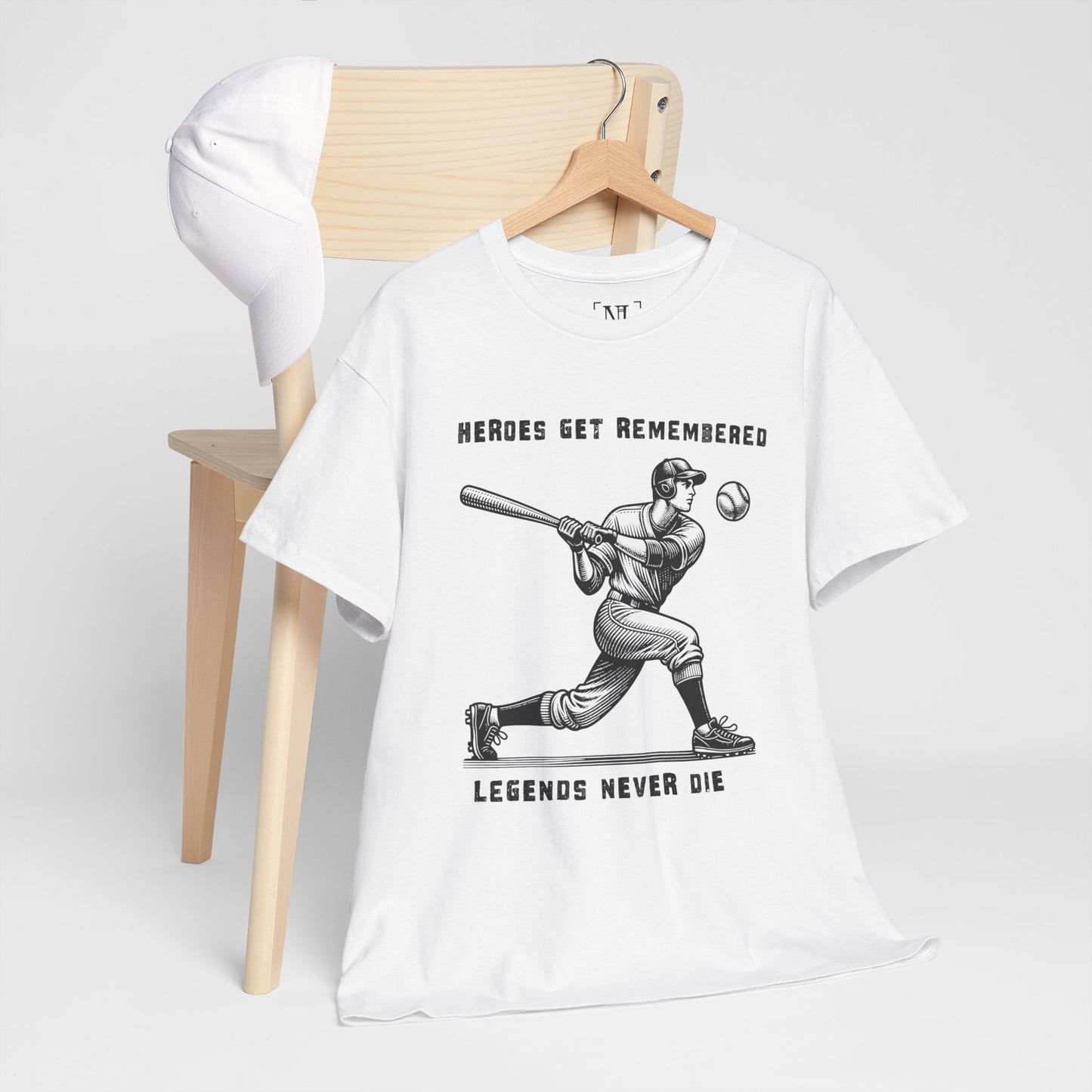 Baseball Legends T‑Shirt — "Heroes Get Remembered, Legends Never Die" Tribute Tee