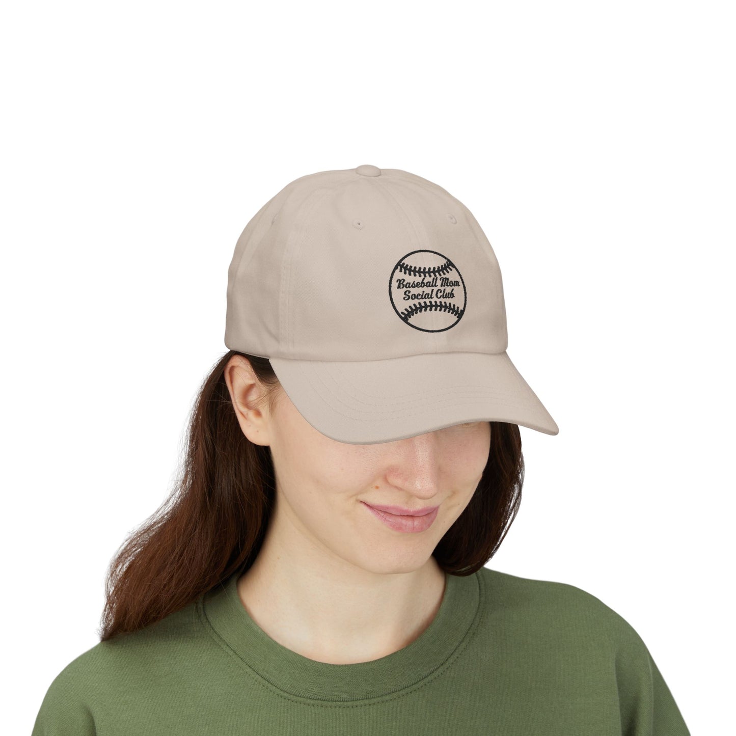 Baseball Mom Social Club - Dad Cap Black Embroidered