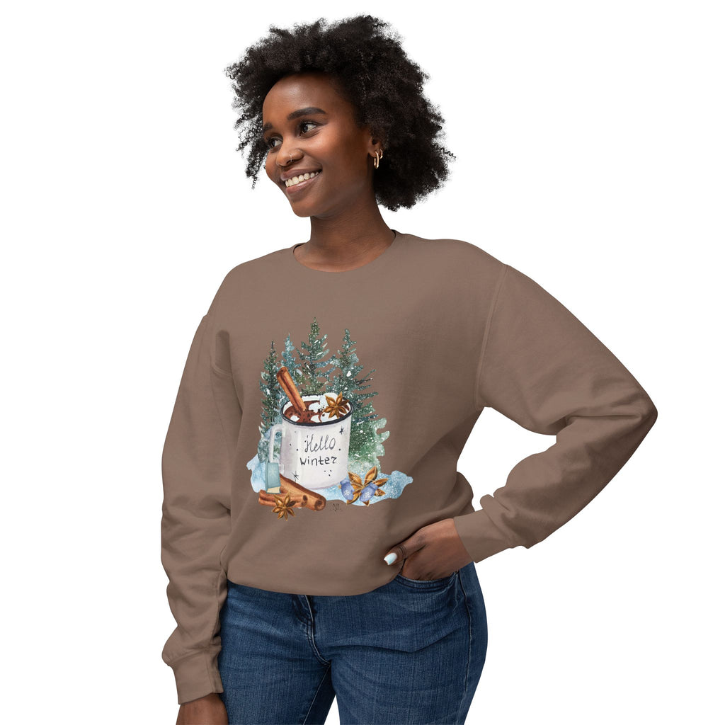 Hello Winter Mug Crewneck Sweatshirt