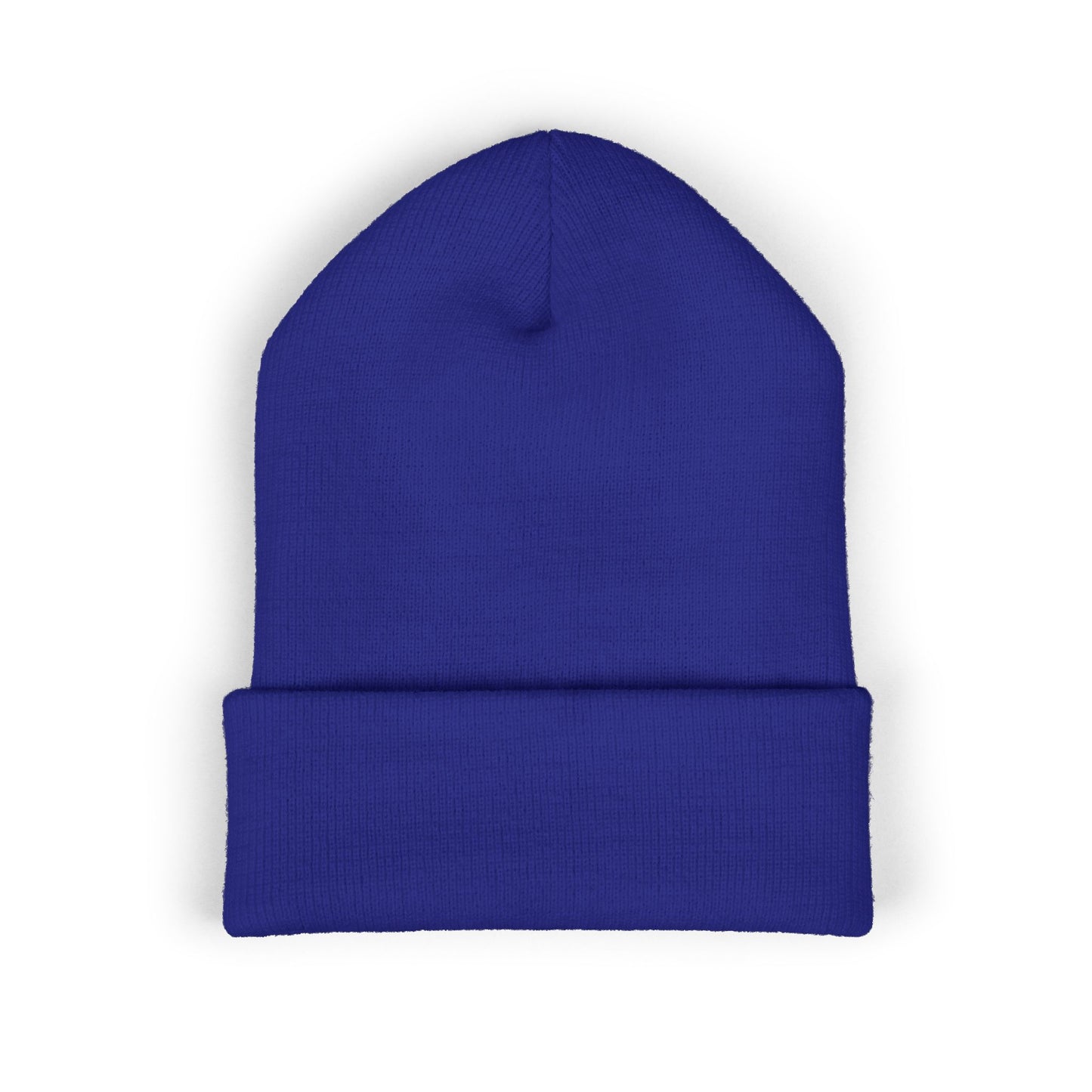 Football Mom Embroidered Cuffed Beanie – Cozy Sideline Knit Hat (White Text)