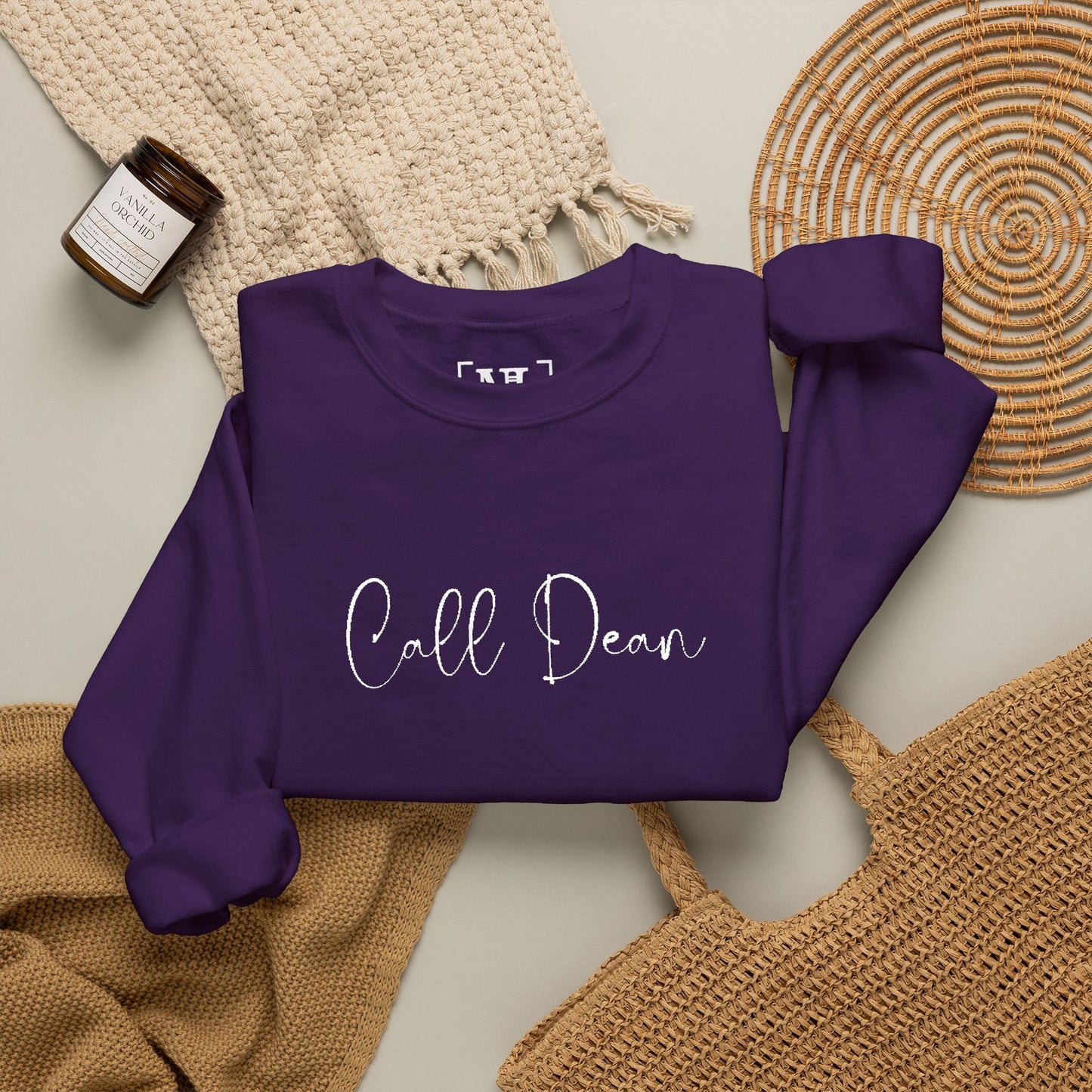Call Dean - Hockey Romance Inspired Embroidered Sweatshirt