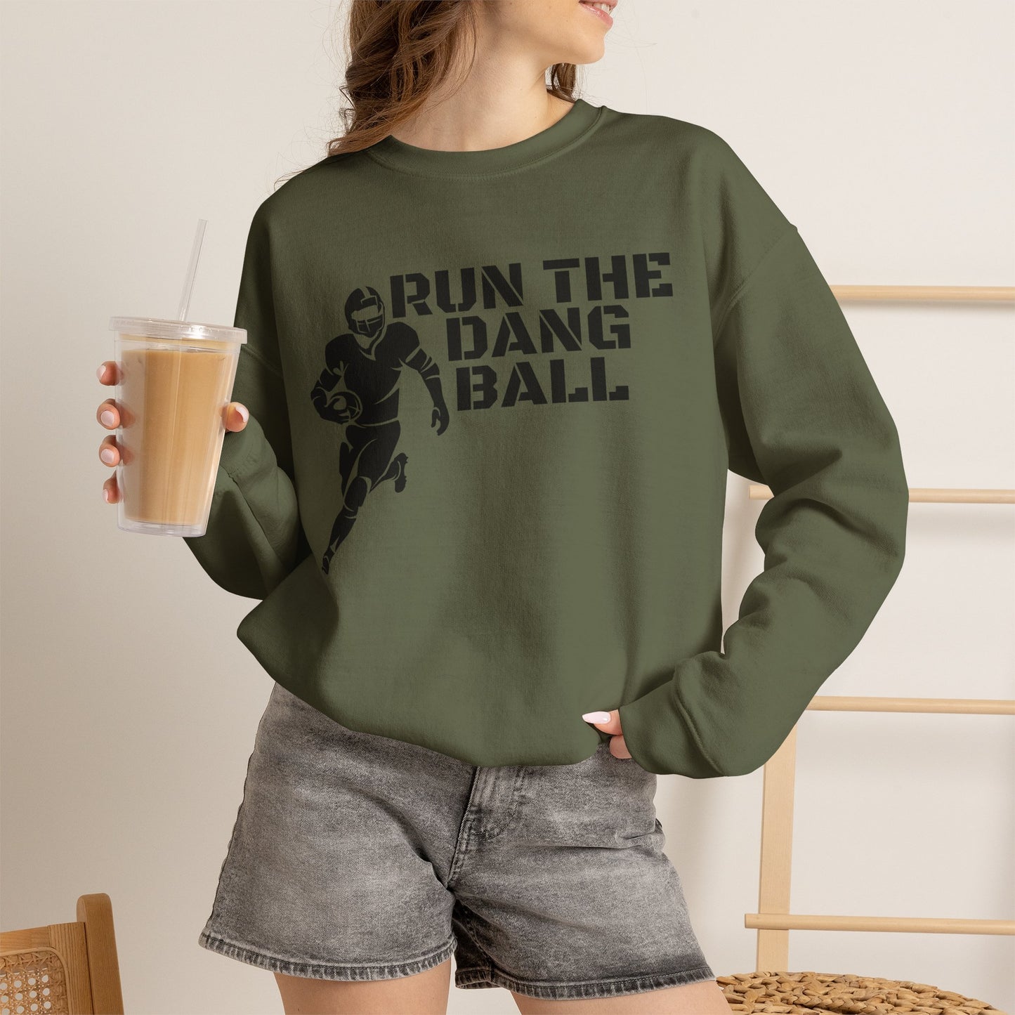 Football 'Run the Dang Ball' Crewneck Sweatshirt